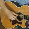 Photo of Taylor acoustic guitar.